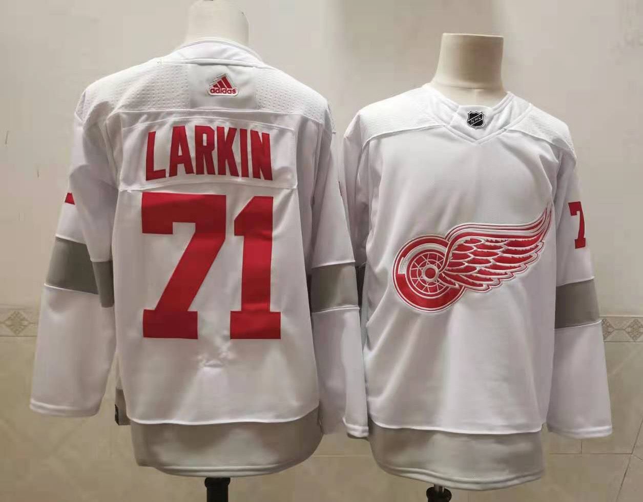 Cheap Men Detroit Red Wings 71 Larkin White Authentic Stitched 2020 Adidias NHL Jersey